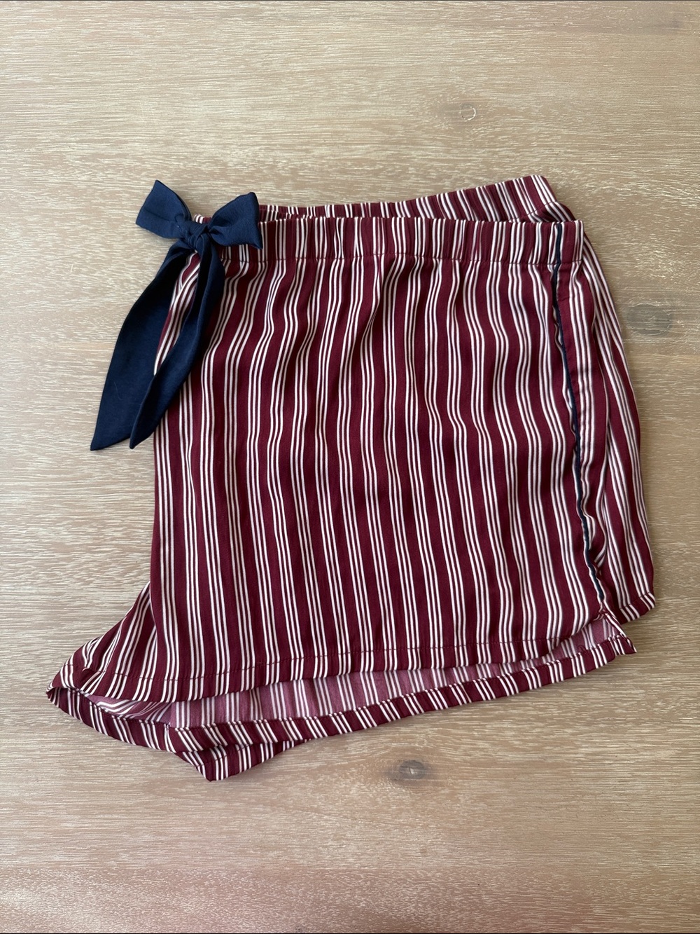aerie Striped Satin Sleep Shorts | XL